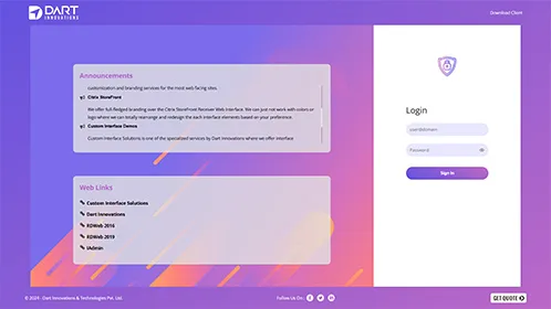 Parallels RAS HTML5 Gateway custom interface demo