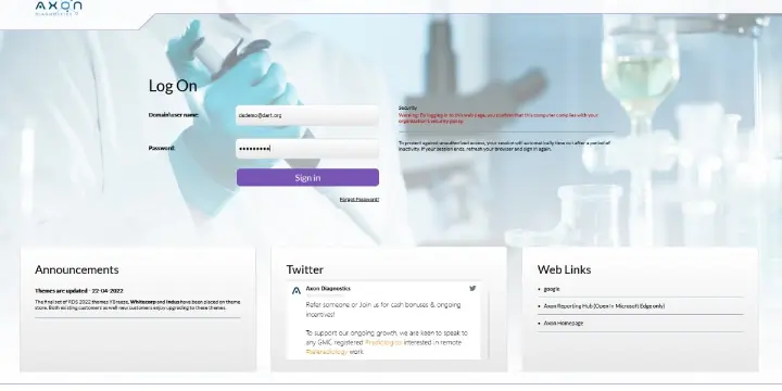 Axon Diagnostics – MS Remote Desktop Services 2016