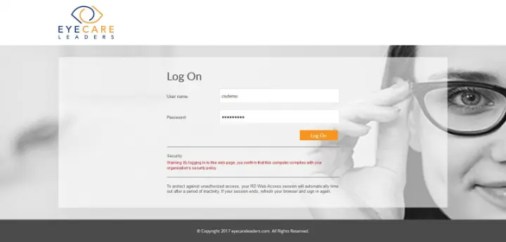 EYECARE LEADERS – RD Web Access 2012 R2