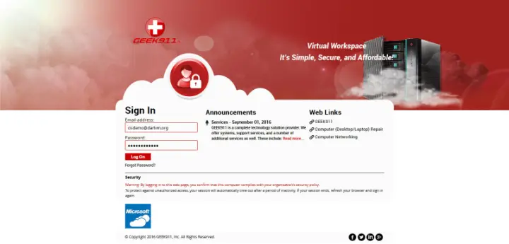 GEEK911 – Microsoft RDWeb 2012 R2