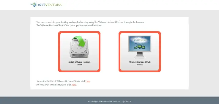 Host Ventura – VMware Horizon View 7.0
