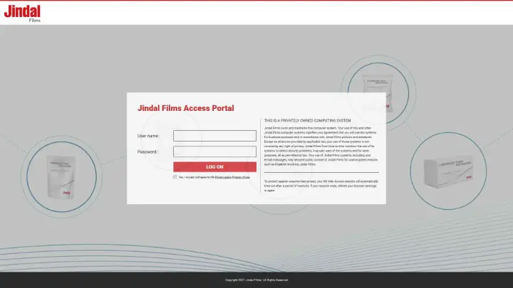 Jindal Films – RDS 2019 Web Access