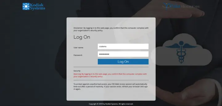 Kodiak Systems – Remote Desktop Web Access 2016