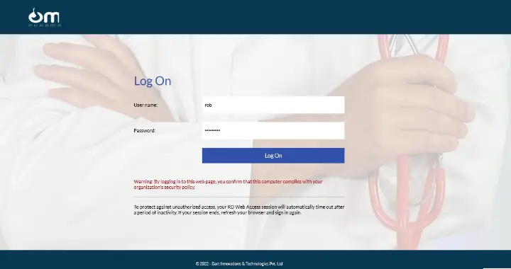 OM Pharma– RD Web Access