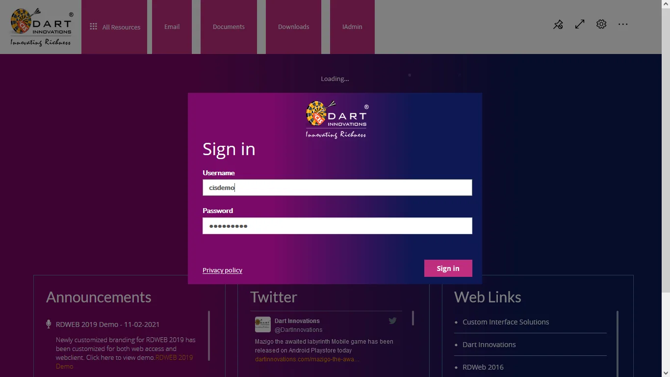 Remote Desktop Web Client