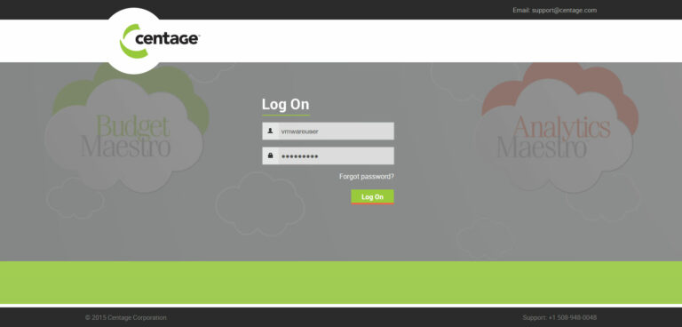 Centage – VMware Workspace Portal Login Page