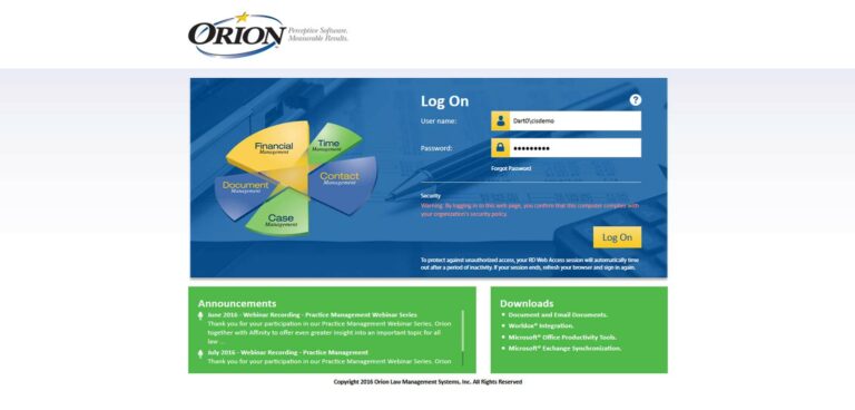 Orion Law – Microsoft RDWEB Login