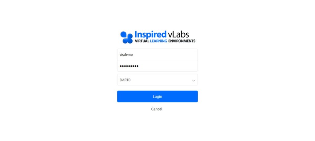 Inspired vLabs - VMware Horizon View 7.4 - Login