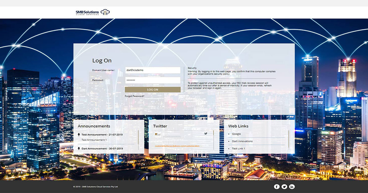 SMB Solutions – Remote Desktop Web Access 2019