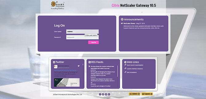 Citrix NetScaler Gateway Custom Interface demo has been updated with a new Christmas theme