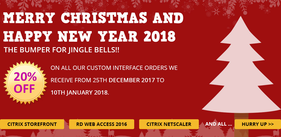 20% Off on all custom interface projects during this holiday season