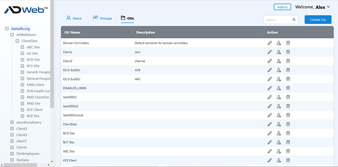 AD Web | Managing Active Directory using Web Interface