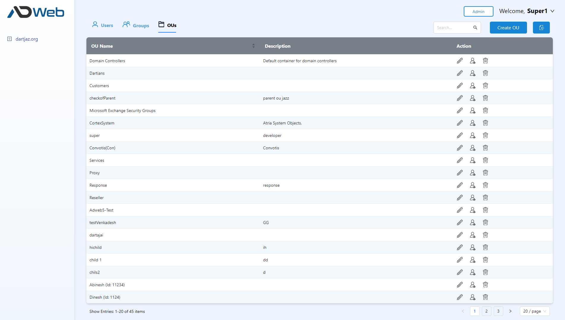 AD Web | Managing Active Directory using Web Interface