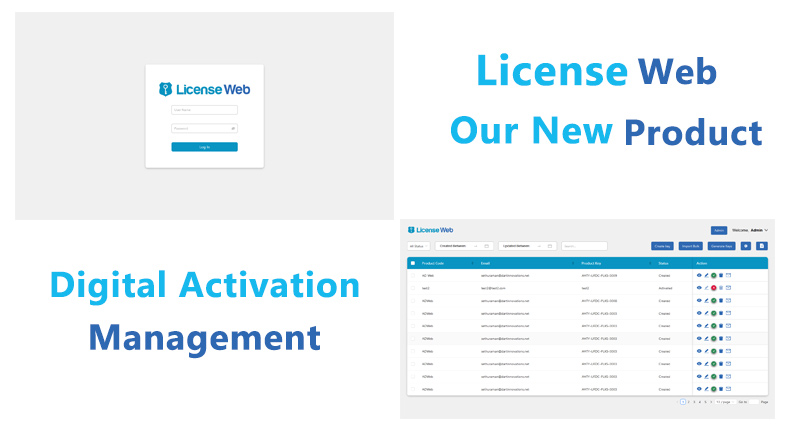 License Web – Our new product for digital activation management has been launched today.