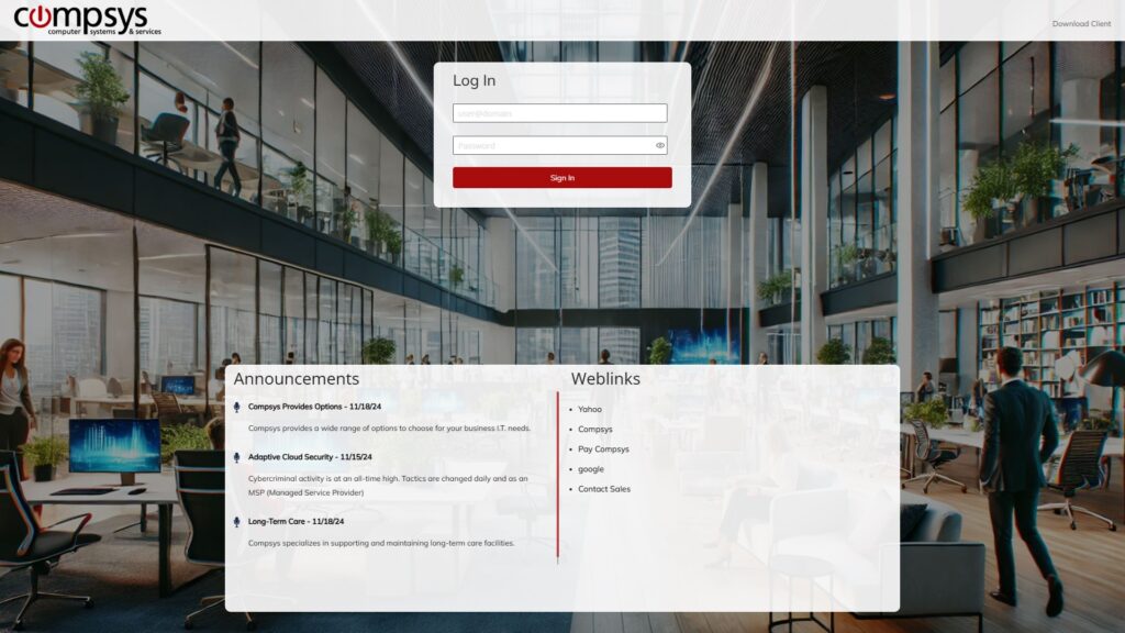 Compsys – Parallels HTML5 Gateway 19 Login