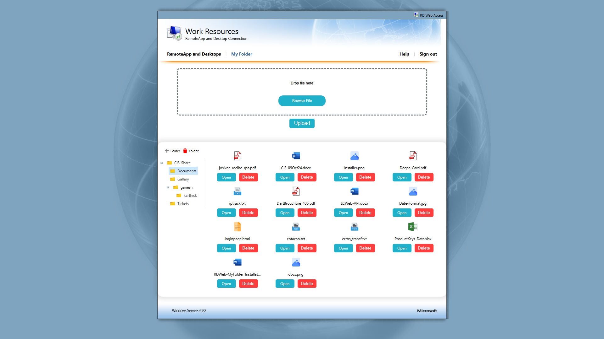 Batchmaster - Microsoft RDWeb Access 2022 and Webclient