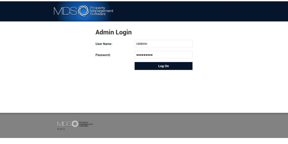MDS – Interface Admin Login MDS – Interface Admin Login