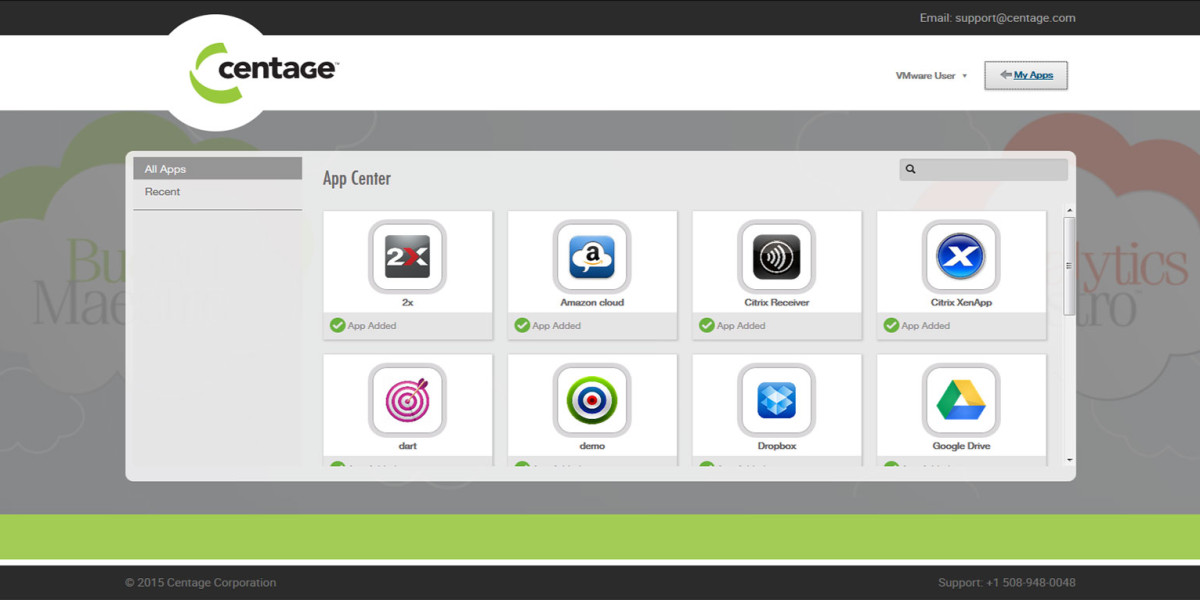 Centage – VMware Workspace Portal All Apps