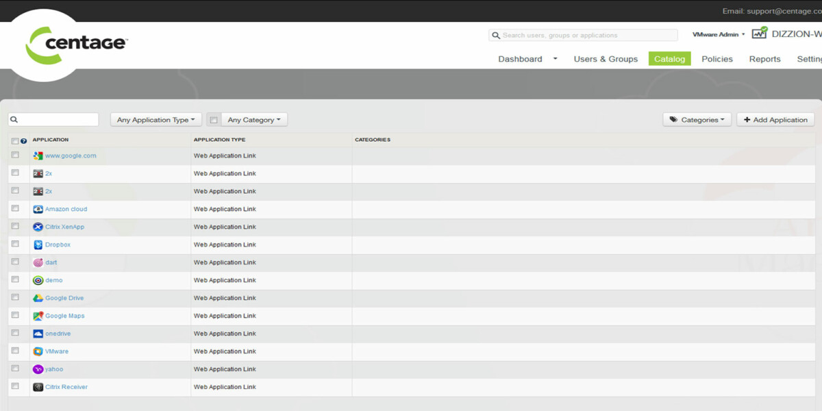 Centage – VMware Workspace Portal Catalog Centage – VMware Workspace Portal Catalog