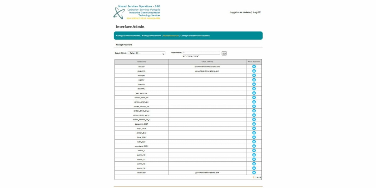 Champlain CCAC – Interface Admin Manage Password Champlain CCAC – Interface Admin Manage Password
