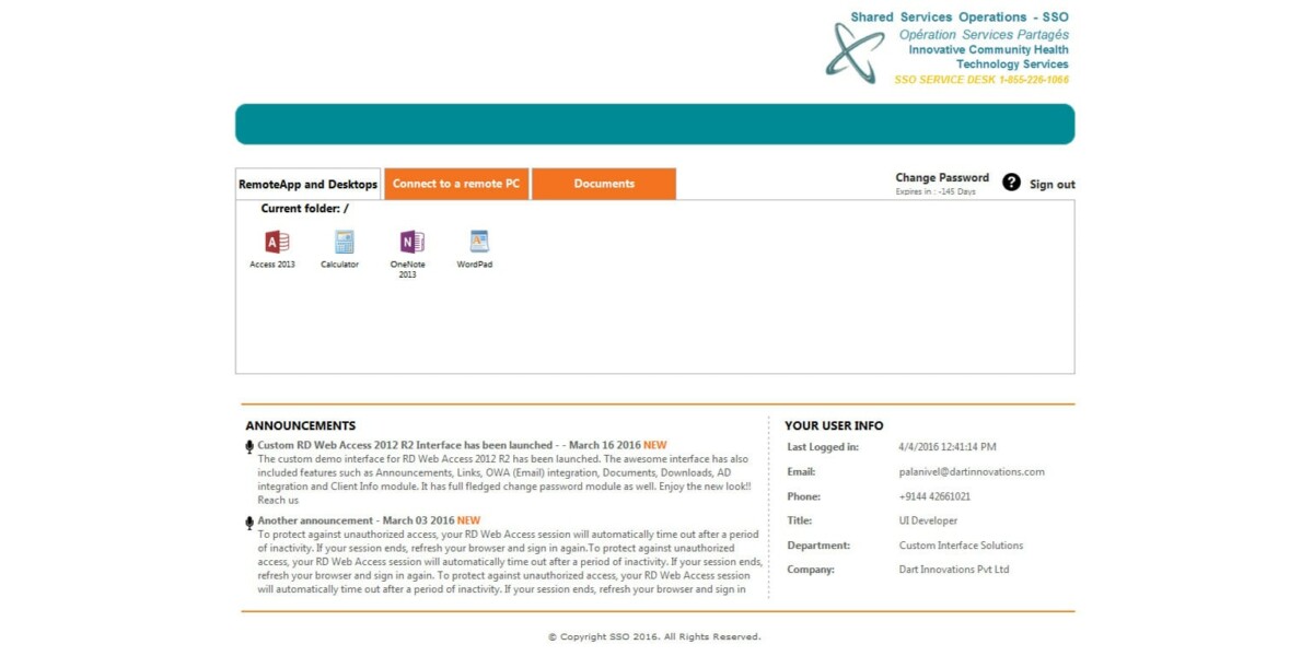 Champlain CCAC – MS RDWEB 2012 R2 RemoteApp & Desktops Champlain CCAC – MS RDWEB 2012 R2 RemoteApp & Desktops