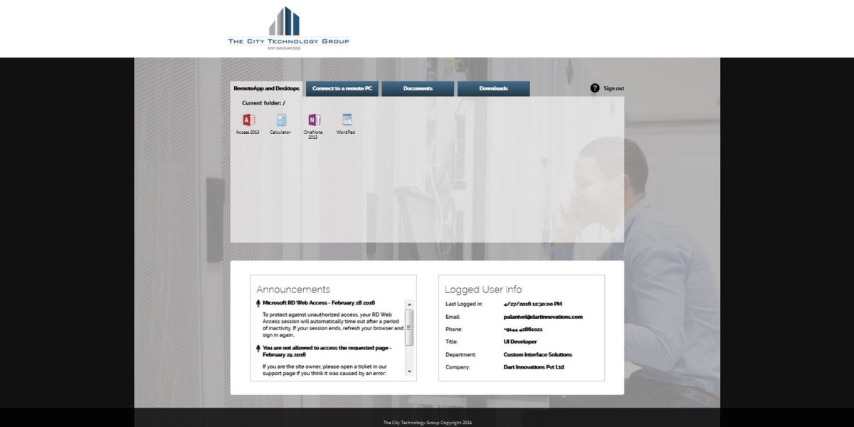 CityTechGroup – MS RDWEB 2012 R2 Remote App & Desktops CityTechGroup – MS RDWEB 2012 R2 Remote App & Desktops