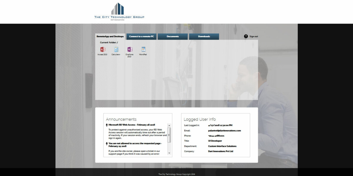 CityTechGroup – MS RDWEB 2012 R2 Remote App & Desktops CityTechGroup – MS RDWEB 2012 R2 Remote App & Desktops