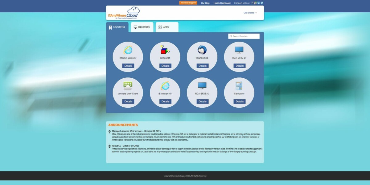 ComputerSupport – Citrix StoreFront 3.0 Favorites Page
