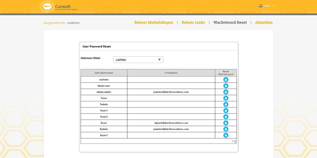 Curasoft Admin AfterLogin