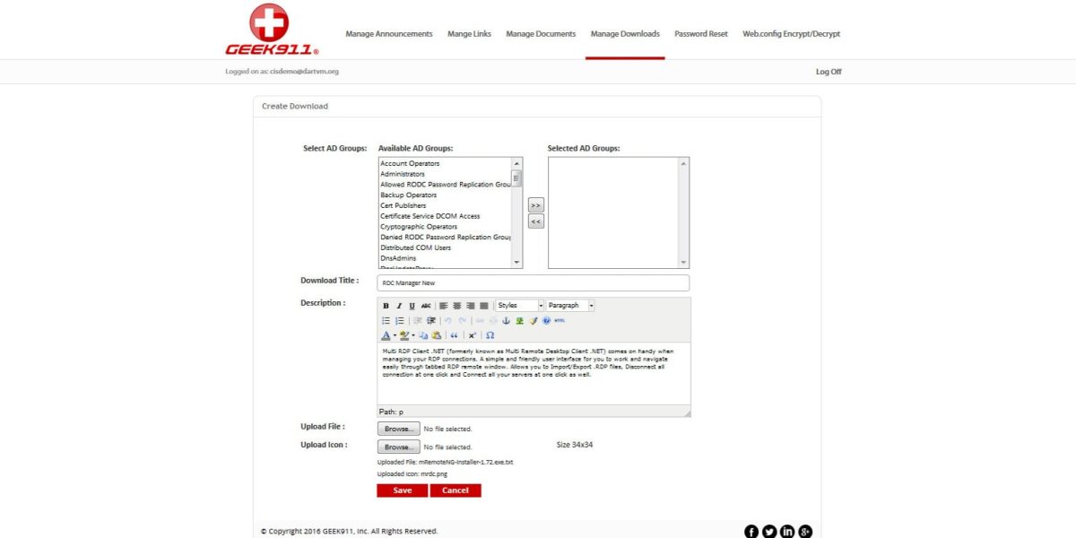 GEEK911 – Interface Admin Create Download GEEK911 – Interface Admin Create Download