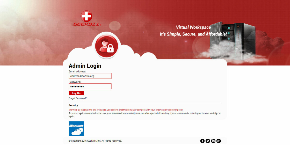 GEEK911 – Interface Admin Login GEEK911 – Interface Admin Login