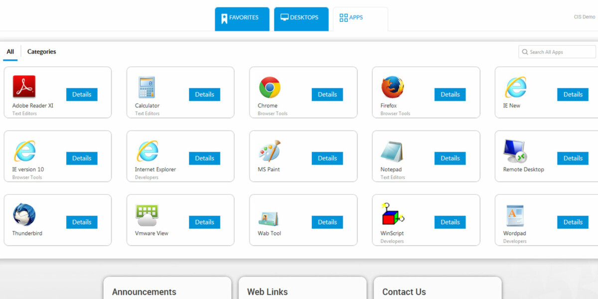 MicroEdge – Citrix SF 3.0.1 Apps Page