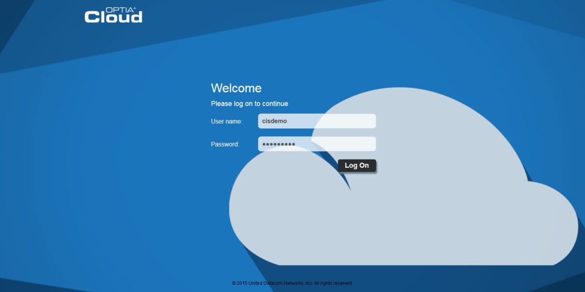 OPTIA Cloud – Citrix StoreFront 2.5 Login Page