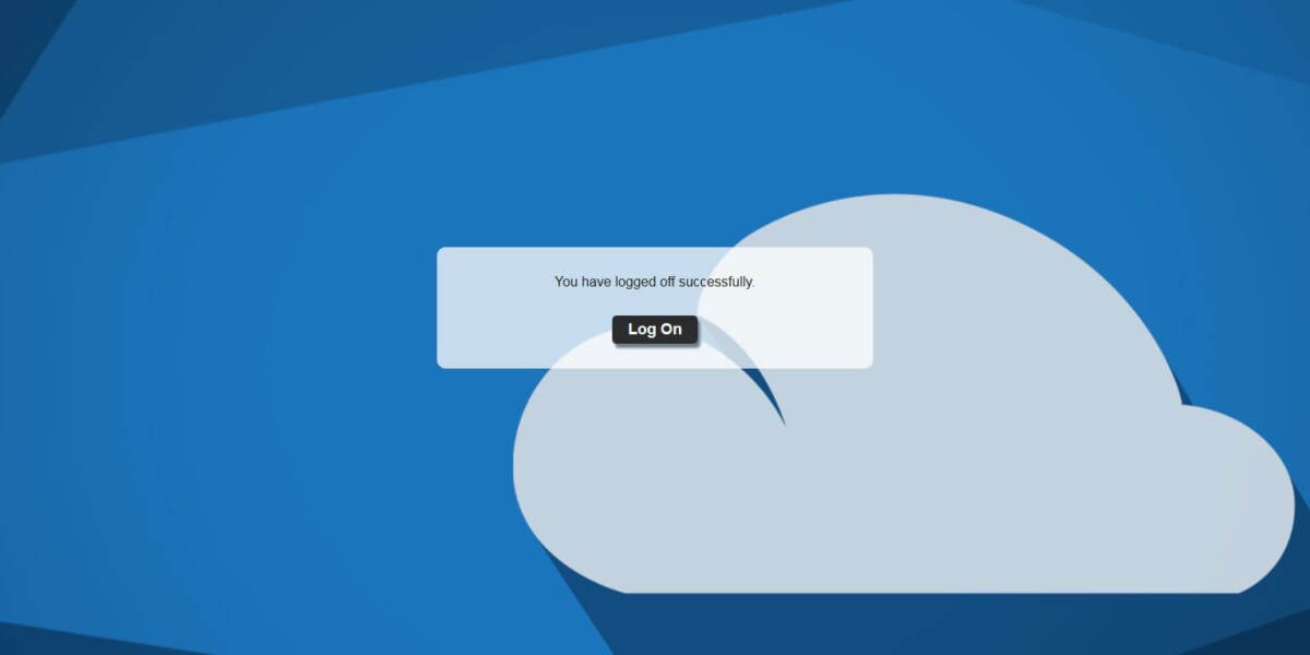 OPTIA Cloud – Citrix StoreFront 2.5 Logoff Page