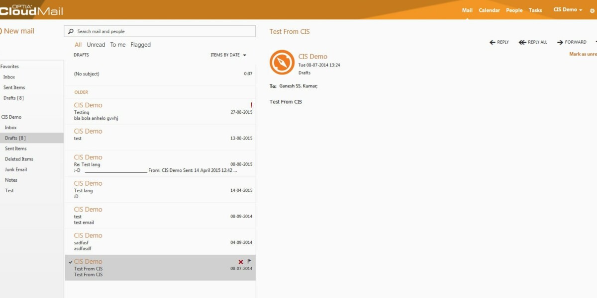 OPTIA Cloud Mail – OWA After Login OPTIA Cloud Mail – OWA After Login