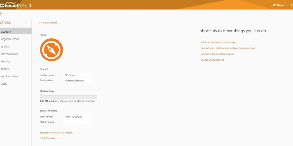 OPTIA Cloud Mail – OWA My Account OPTIA Cloud Mail – OWA My Account
