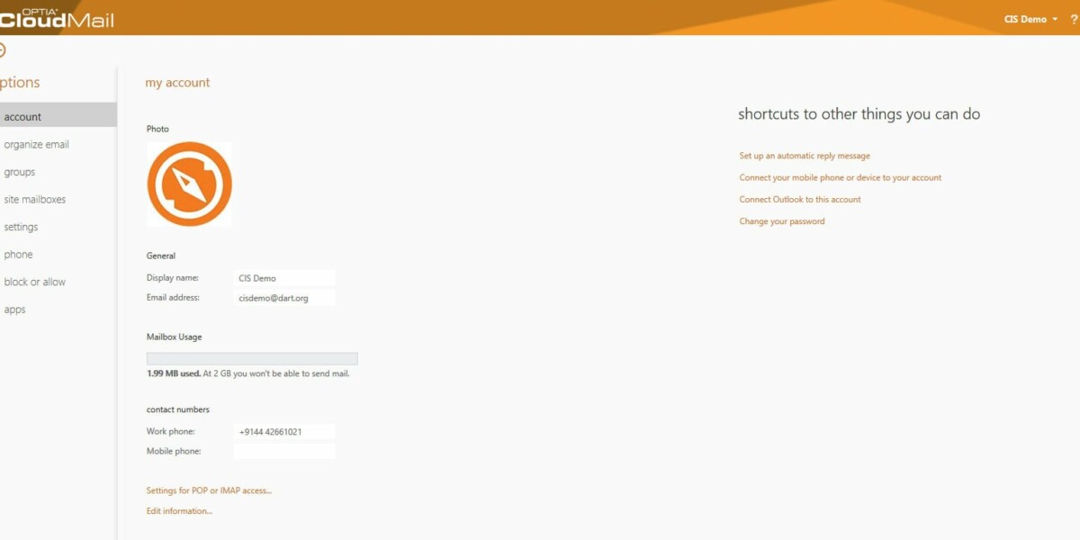 OPTIA Cloud Mail – OWA My Account OPTIA Cloud Mail – OWA My Account