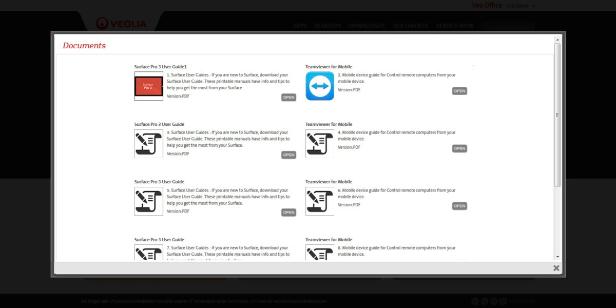 Veolia Custom StoreFront 2.6 Receiver Web Documents