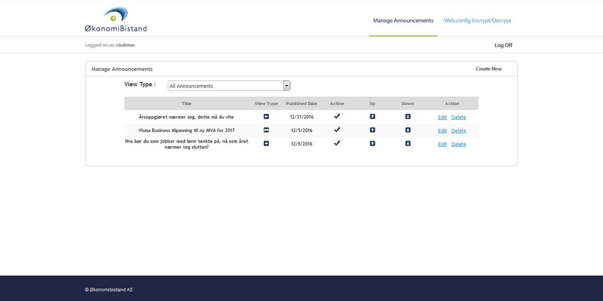 Okonomibistand - Remote Desktop Web Access 2008 & 2012 R2 - Manage Announcement Okonomibistand - Remote Desktop Web Access 2008 & 2012 R2