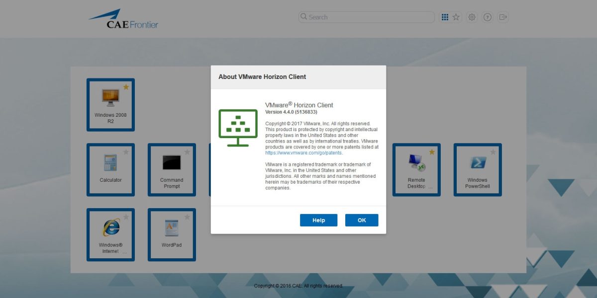 CAE Frontier – VMware Horizon View 7.1.0 About CAE Frontier – VMware Horizon View 7.1.0 About