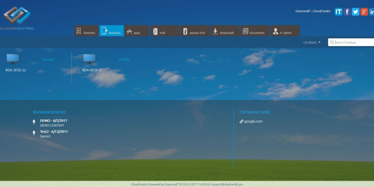 DiamondIT – Citrix StoreFront 3.11 Desktops DiamondIT – Citrix StoreFront 3.11 Desktops