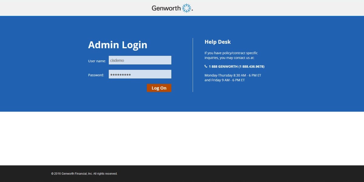 Genworth – Interface Admin Login