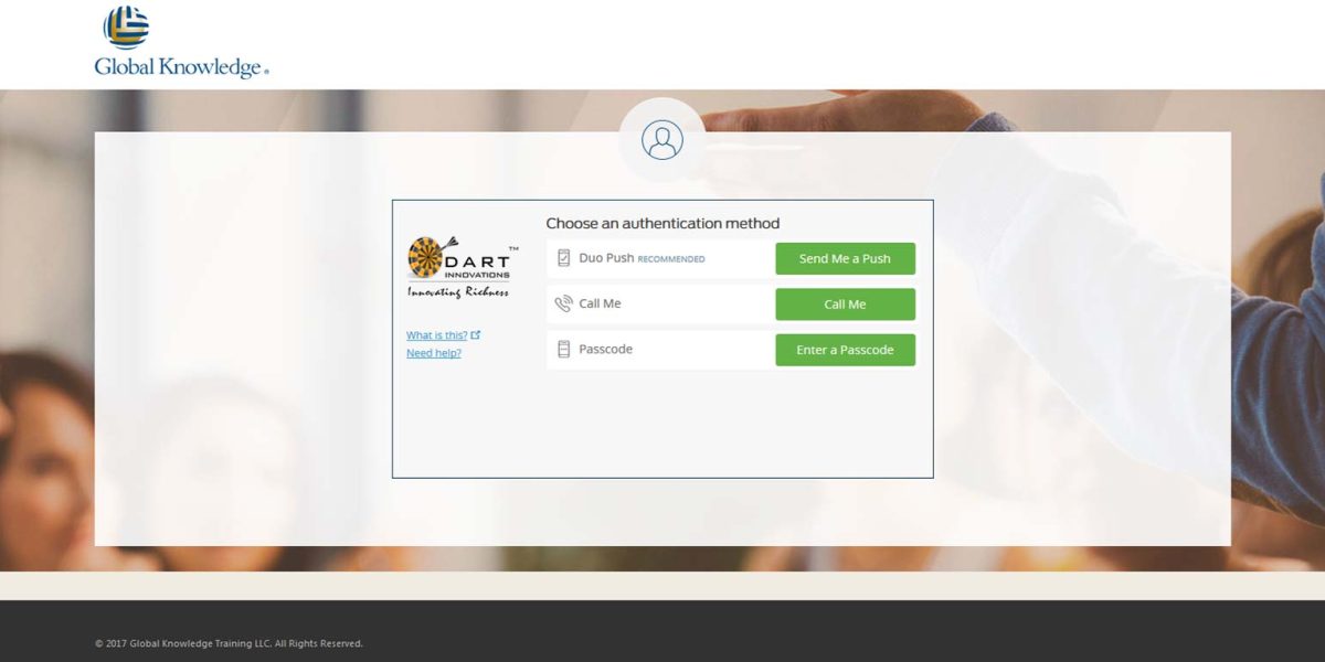 Global-Knowledge – Duo Auth (Two-Factor Authentication) Global-Knowledge – Duo Auth (Two-Factor Authentication)