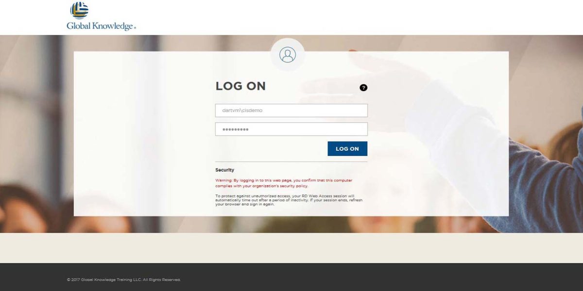 Global Knowledge - MS RD Web Access 2012 R2 Login Global Knowledge - MS RD Web Access 2012 R2