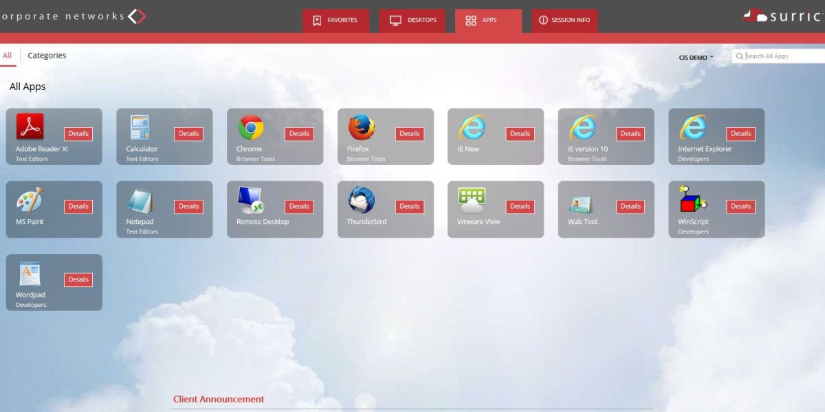 Corporate Networks- StoreFront 3.12 -Apps