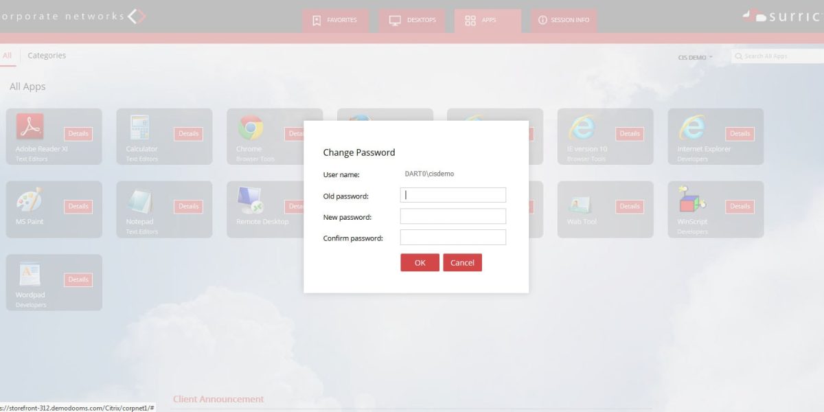 Corporate Networks- StoreFront 3.12 After Login