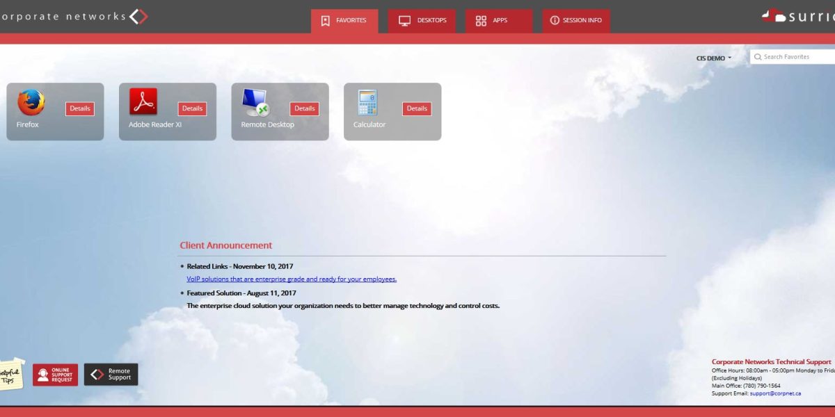 Corporate Networks- StoreFront 3.12 - Favourites