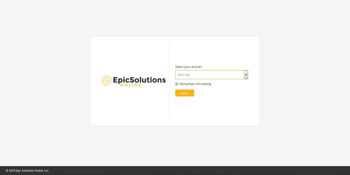 Epic Solutions - VMware Identity Manager - Domain Selection