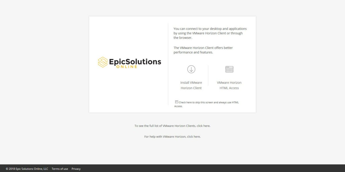 Epic - VMWare Horizon 7.4 - Connect