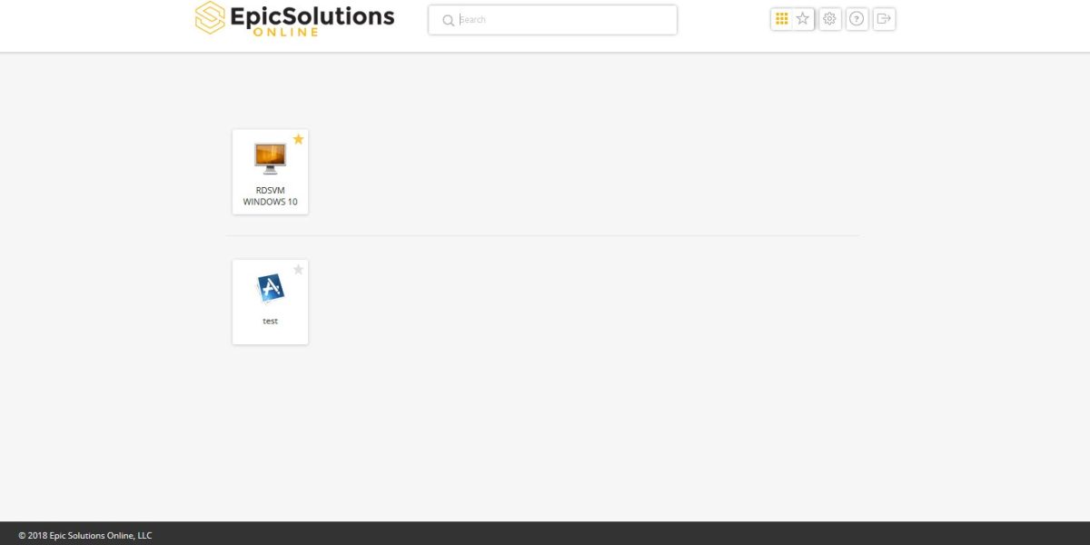 Epic - VMWare Horizon 7.4 - After Login